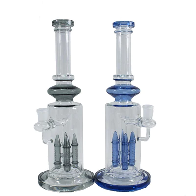 GLASS WATER PIPE WITH ICE CATCHER & TREE PERC ASSORTED / WP200