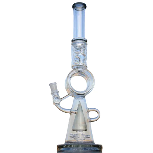 18.5" RECYCLER STYLE DONUT PERCOLATOR GLASS WATER PIPE