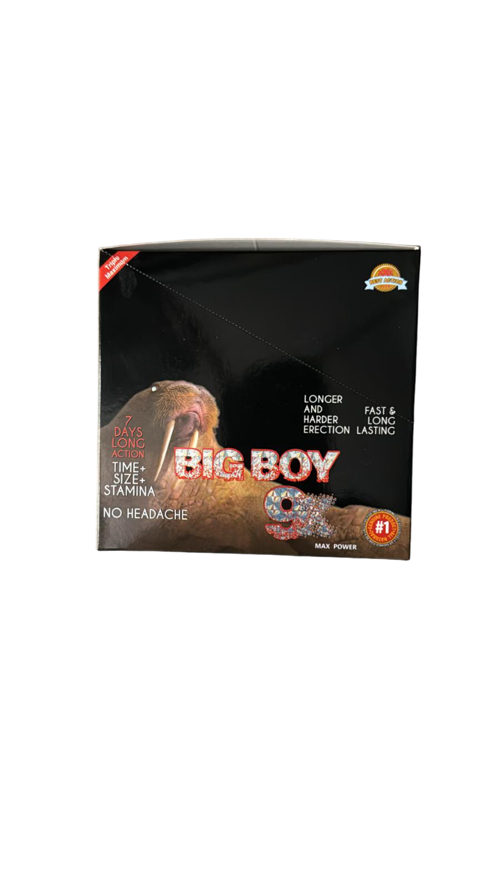 BIG BOY 9X MAX POWER LONG & HARDER ERECTION FAST & LONG LASTING CAPSULES- DISPLAY OF 24
