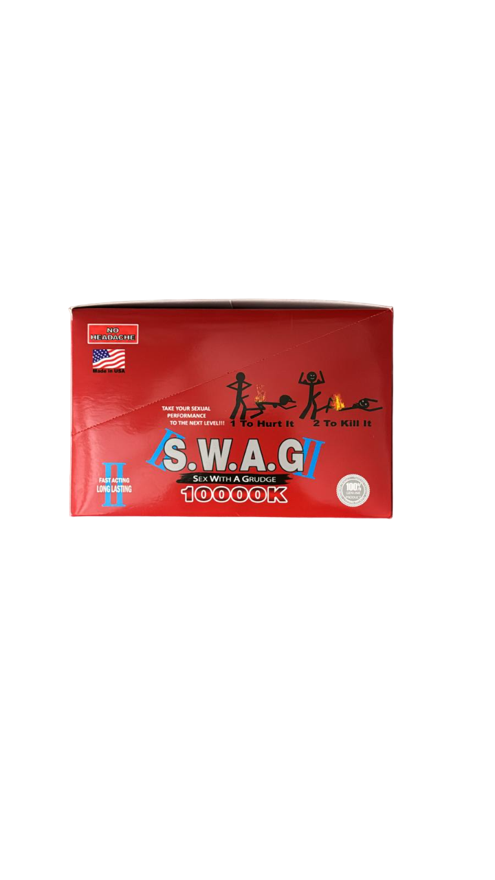 SWAG 10000K SEX WITH A GRUDGE FAST ACTING & LONG LASTING CAPSULES - DISPLAY OF 24