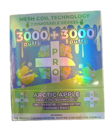 PLUS PRO 3000+3000 PUFFS (2)3000 PUFFS DISPOSABLE - DISPLAY OF 5