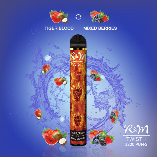R & M TWIST PLUS 3200 PUFFS DISPOSABLE VAPE - DISPLAY OF 10