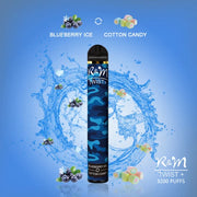 R & M TWIST PLUS 3200 PUFFS DISPOSABLE VAPE - DISPLAY OF 10