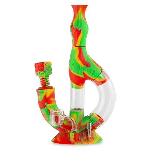 11 INCH TRIPLE THREAT � DAB RIG, BONG & NECTAR COLLECTOR ASSORTED SWP37