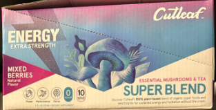 CUTLEAF ESSENTIAL MUSHROOMS & TEA SUPER BLEND SHOTS - DISPLAY OF 10