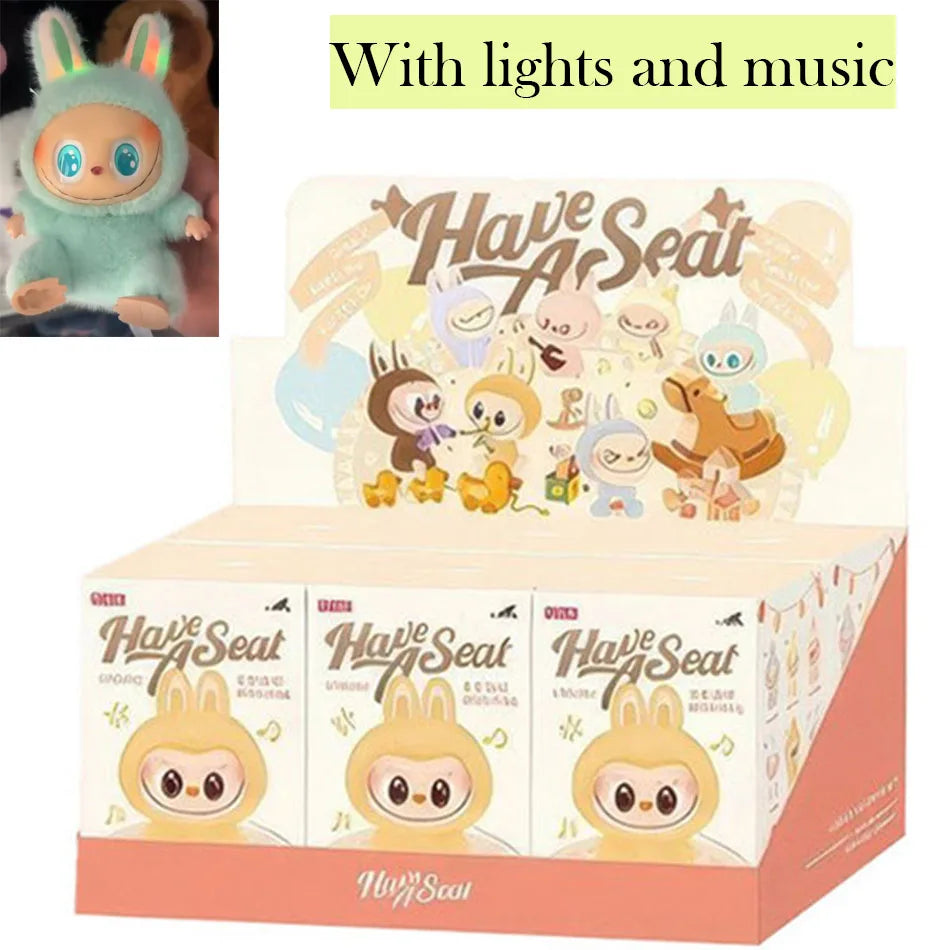 LABUBU MONSTER DOLL LIMITED EDITION WITH LED LIGHT & MUSIC - HAVE A SEAT - BOX OF 6
