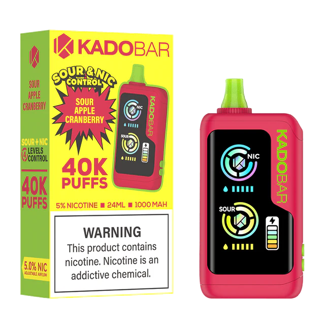 KADOBAR 5% SOUR & NIC CONTROL 40000 PUFFS DISPOSABLE VAPE - DISPLAY OF 5