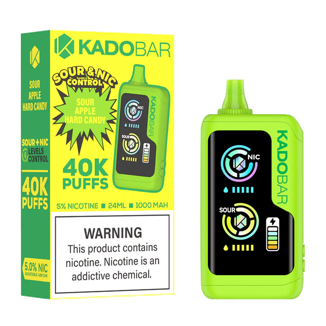 KADOBAR 5% SOUR & NIC CONTROL 40000 PUFFS DISPOSABLE VAPE - DISPLAY OF 5