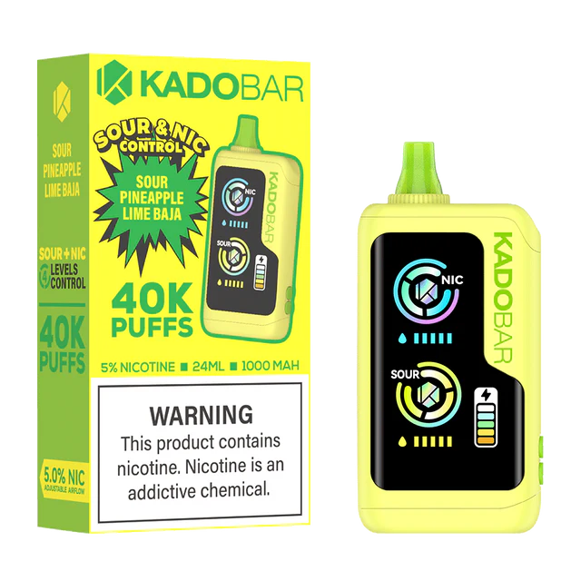 KADOBAR 5% SOUR & NIC CONTROL 40000 PUFFS DISPOSABLE VAPE - DISPLAY OF 5