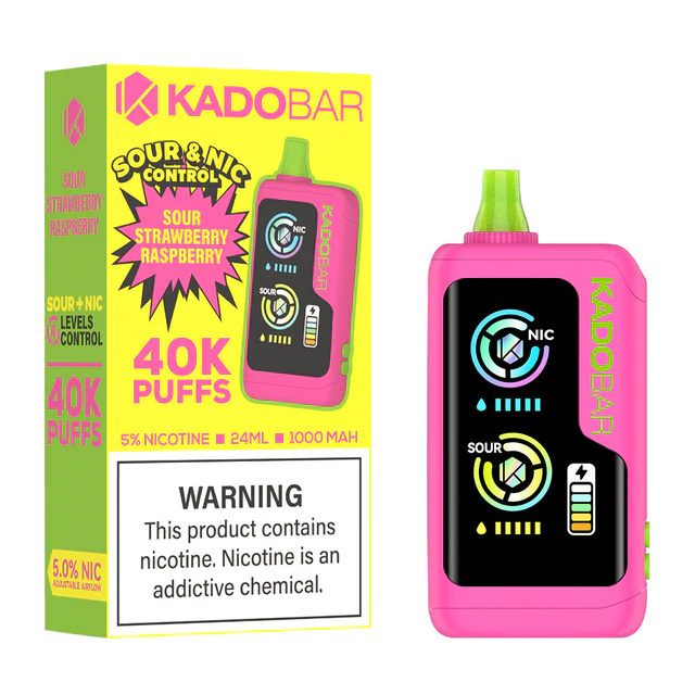 KADOBAR 5% SOUR & NIC CONTROL 40000 PUFFS DISPOSABLE VAPE - DISPLAY OF 5