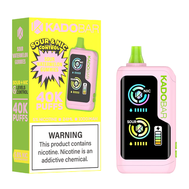 KADOBAR 5% SOUR & NIC CONTROL 40000 PUFFS DISPOSABLE VAPE - DISPLAY OF 5