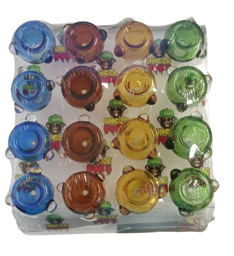2 INCHES MATRIX UNCLE BOB'S 14MM GLASS BOWL ASSORTED - DISPLAY OF 16