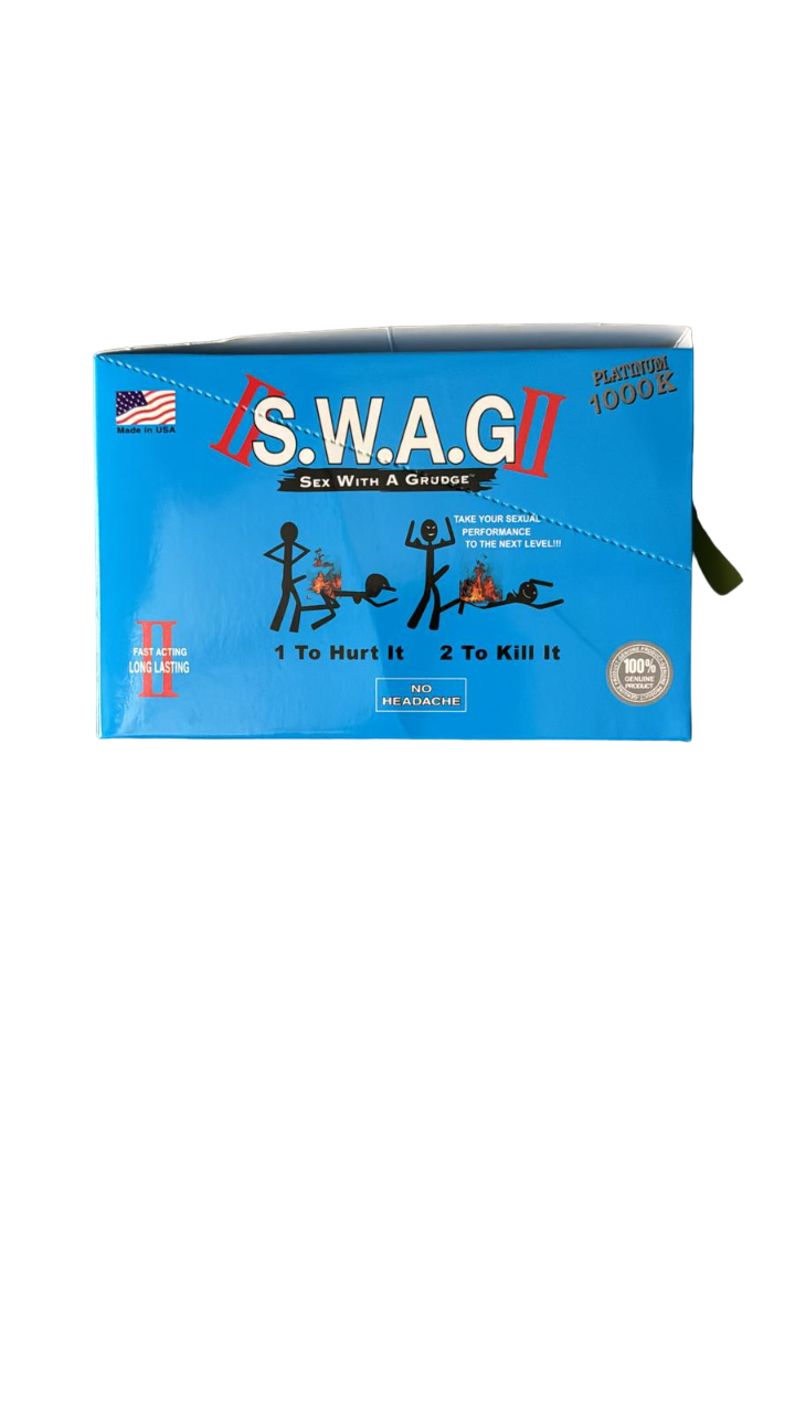 SWAG PLATINUM 1000K SEX WITH A GRUDGE FAST ACTING & LONG LASTING CAPSULES - DISPLAY OF 24