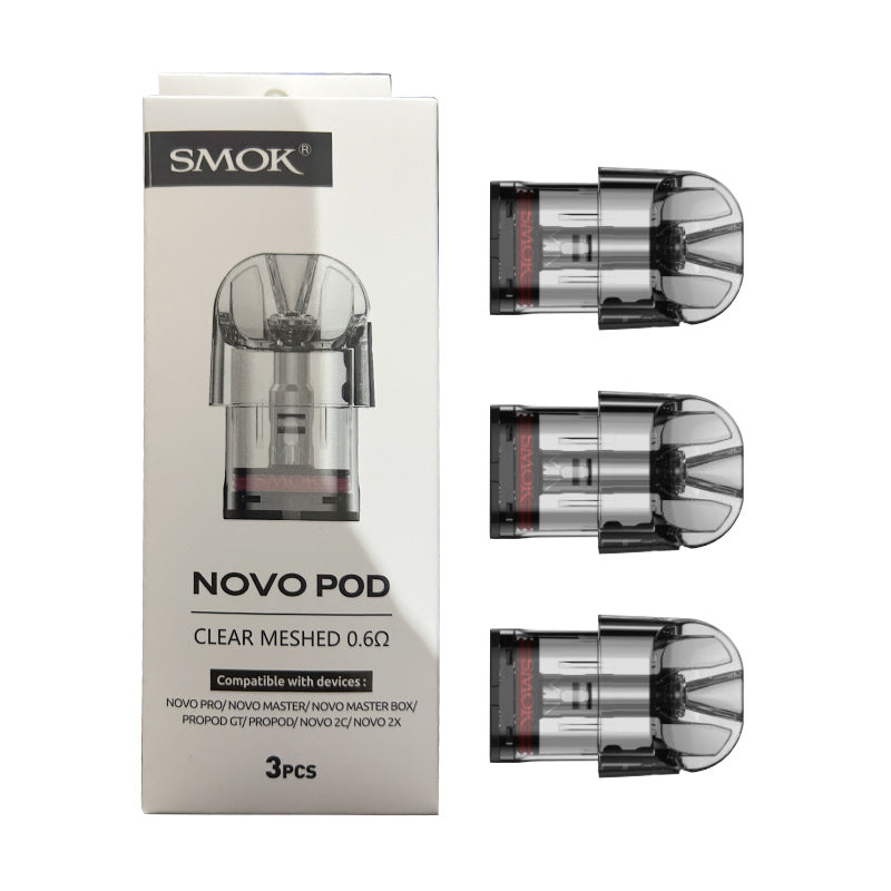 SMOK NOVO SERIES MESHED 0.6 OHM CARTRIDGE[CLEAR] - PACK OF 3