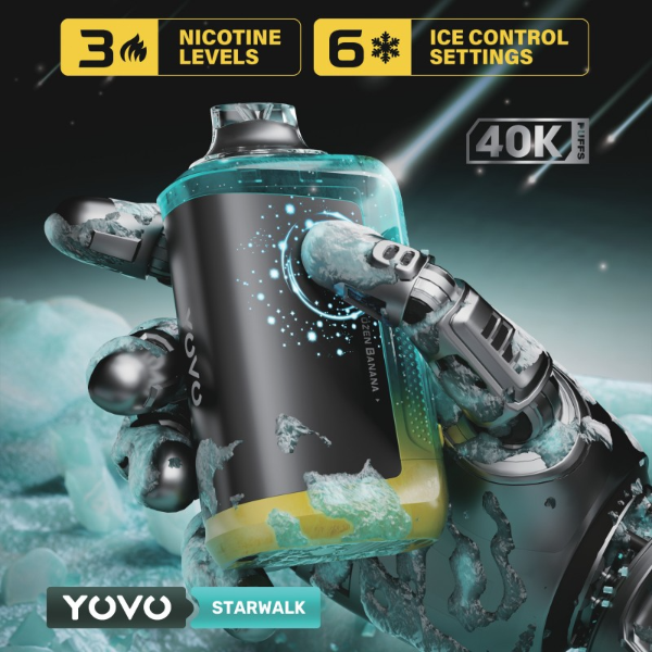 YOVO STARWALK (ICE & NICOTINE CONTROL) 40000 PUFFS DISPOSABLE - DISPLAY OF 5